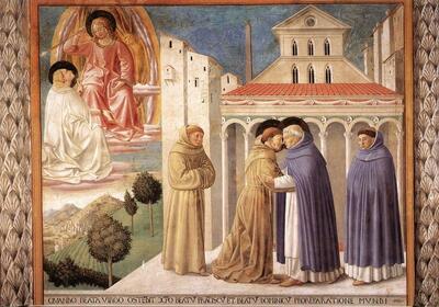 Painting of St. Dominic and St Francis Meeting